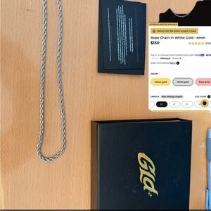 GLD Silver Rope Chain Necklace
